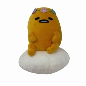 Sanrio Gudetama  Plush Stuffed Animal Toy Flower Crown‎ Lazy Egg Easter Spring